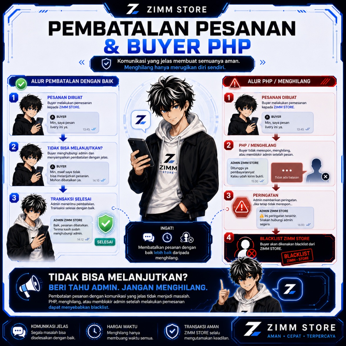 Pembatalan Pesanan & Buyer PHP